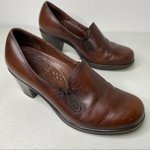 Dansko Leather Brown Heel Pumps Size 37 / US 6.5-7